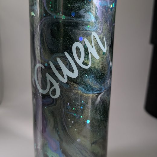 Custom epoxy drinkware tumbler by MB in Arts