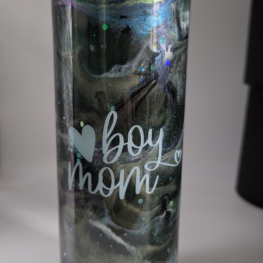 Custom epoxy drinkware tumbler by MB in Arts