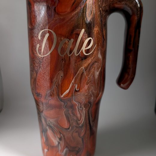 Custom epoxy drinkware tumbler by MB in Arts