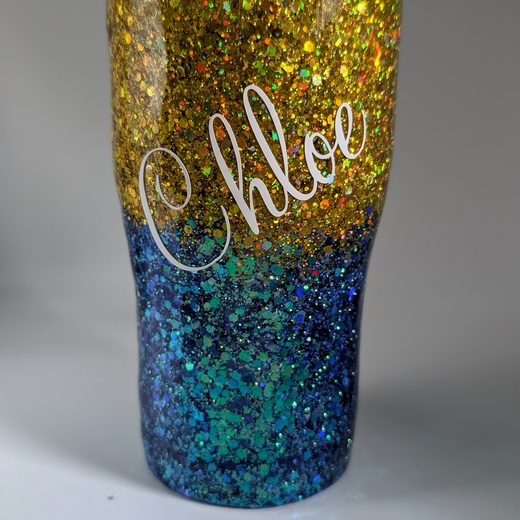 Custom epoxy drinkware tumbler by MB in Arts