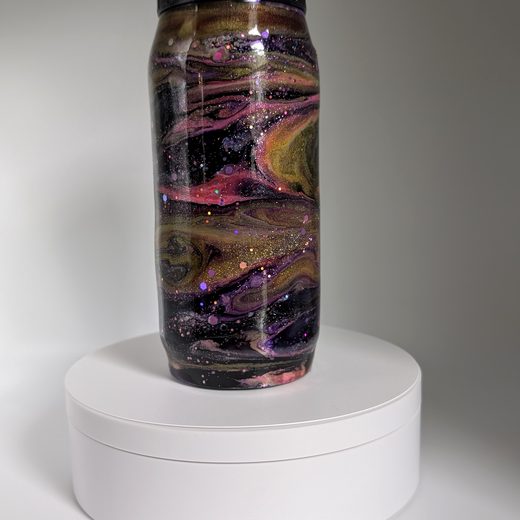 Custom epoxy drinkware tumbler by MB in Arts