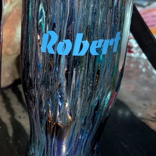 Custom epoxy drinkware tumbler by MB in Arts