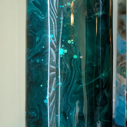 Custom epoxy drinkware tumbler by MB in Arts